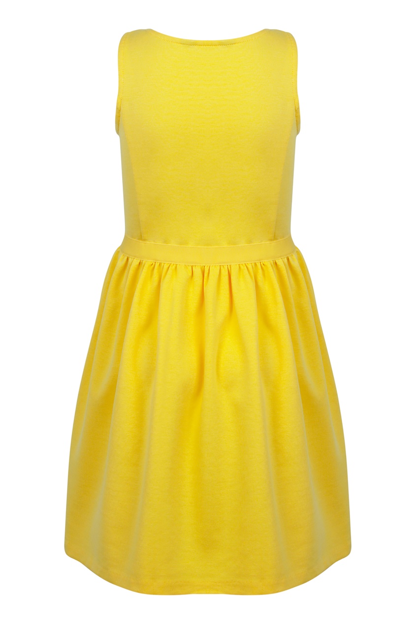 Желтое платье с бантом