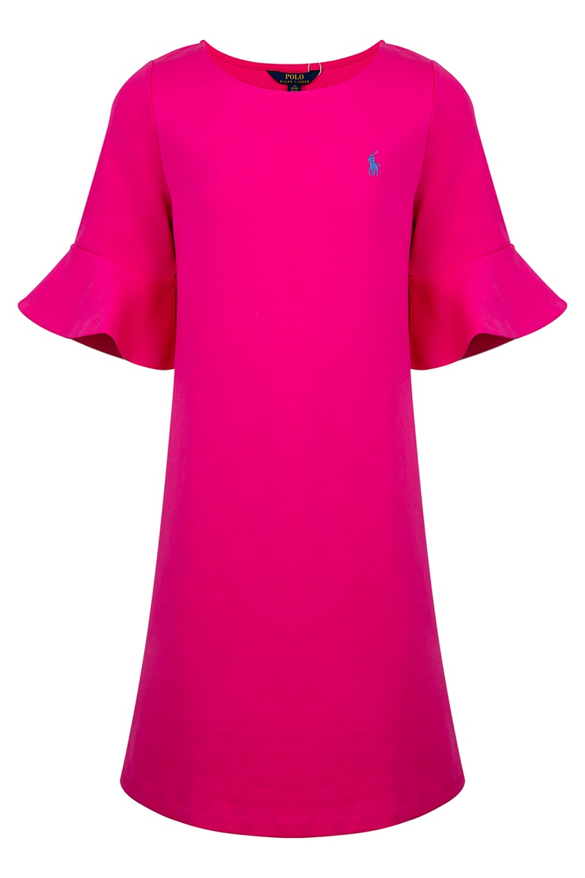 фото Розовое платье с воланами polo ralph lauren kids