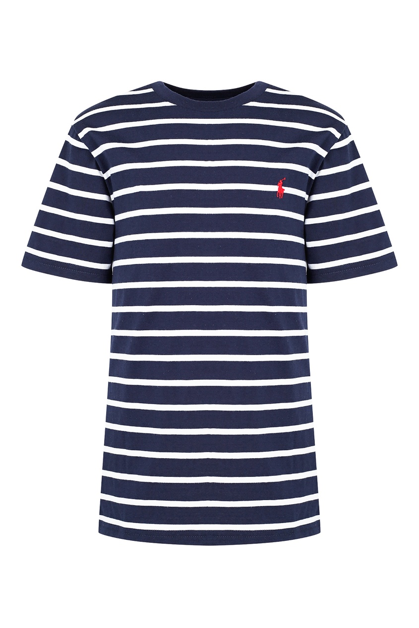 фото Синяя футболка в полоску polo ralph lauren kids