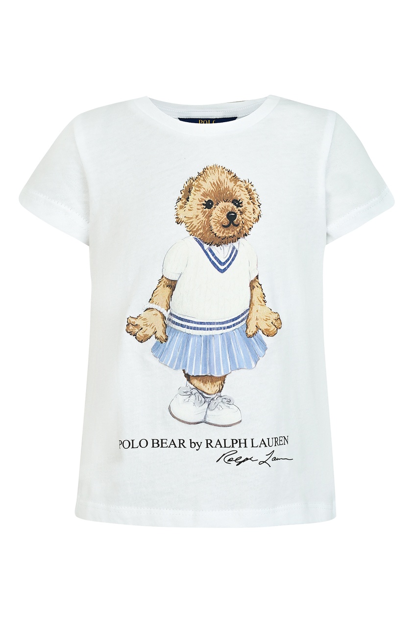 Белая футболка с принтом от Polo Ralph Lauren Kids