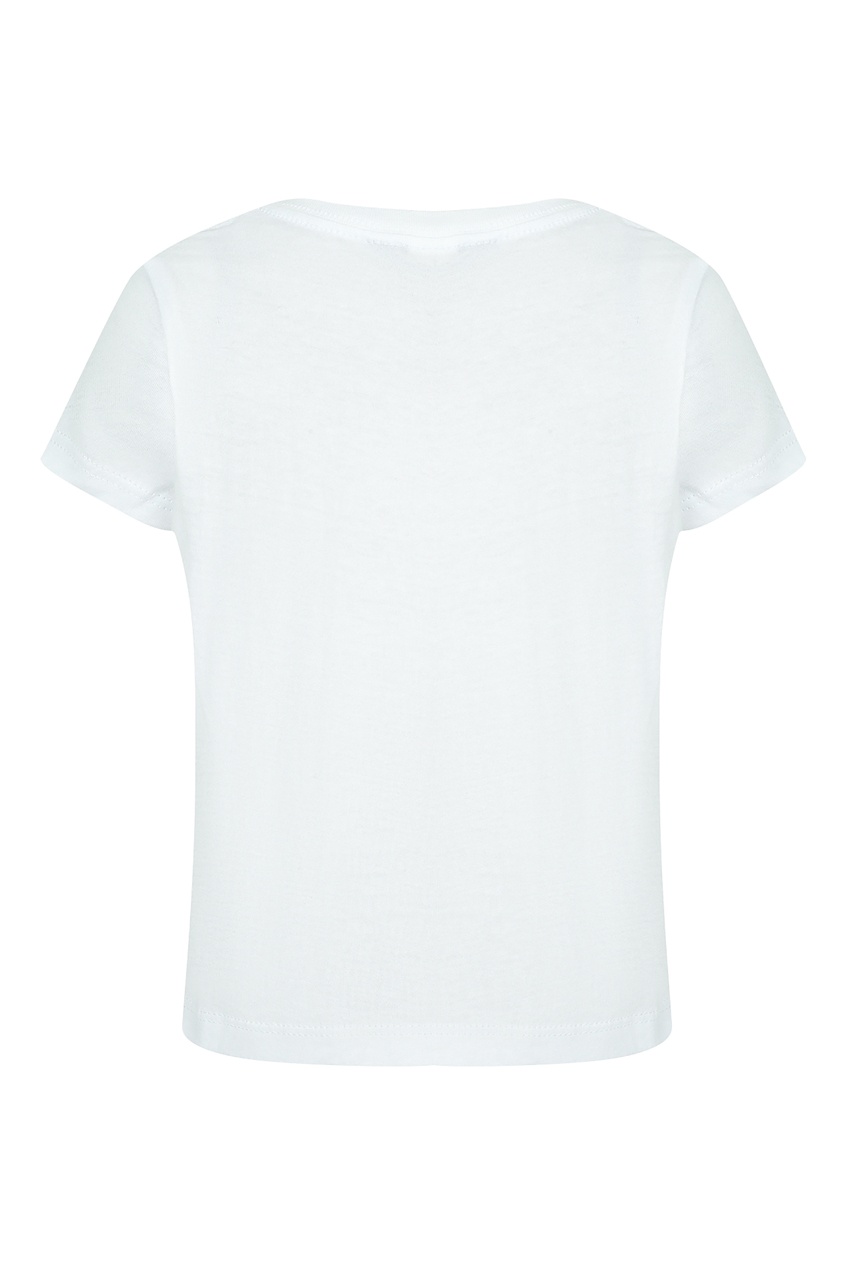 фото Белая футболка с принтом polo ralph lauren kids