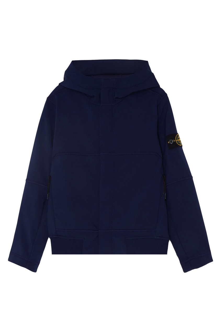 фото Синяя куртка с аппликацией stone island kids