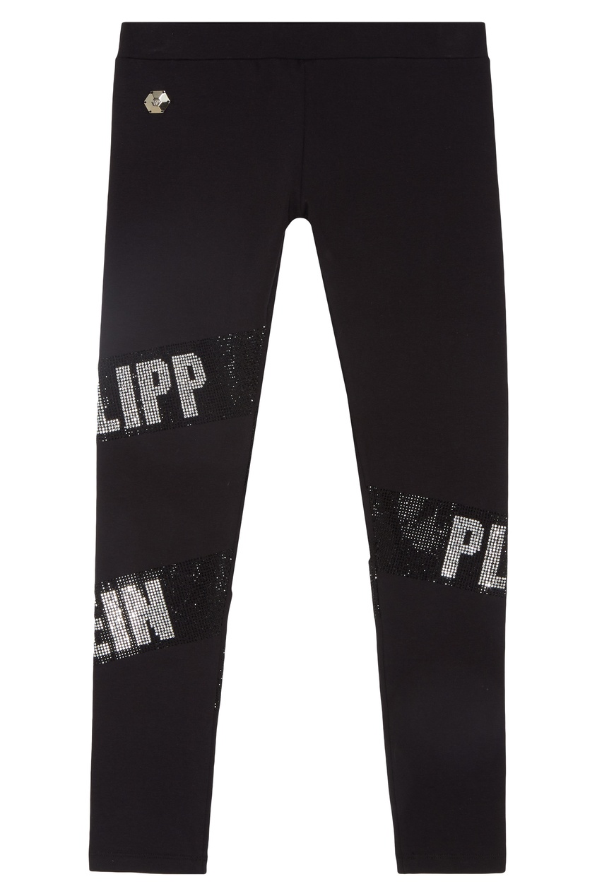 фото Черные брюки с логотипом Philipp plein kids