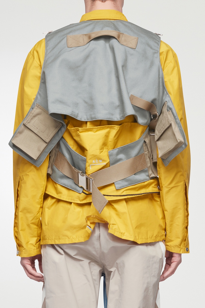 фото Комбинированная серо-желтая куртка с карманами Landlord