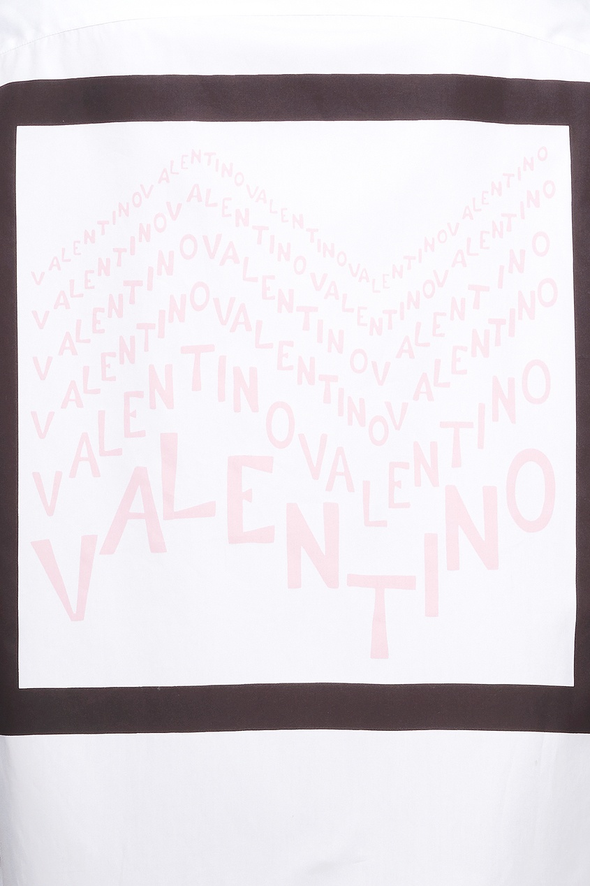 фото Белая рубашка с принтом на спине Valentino