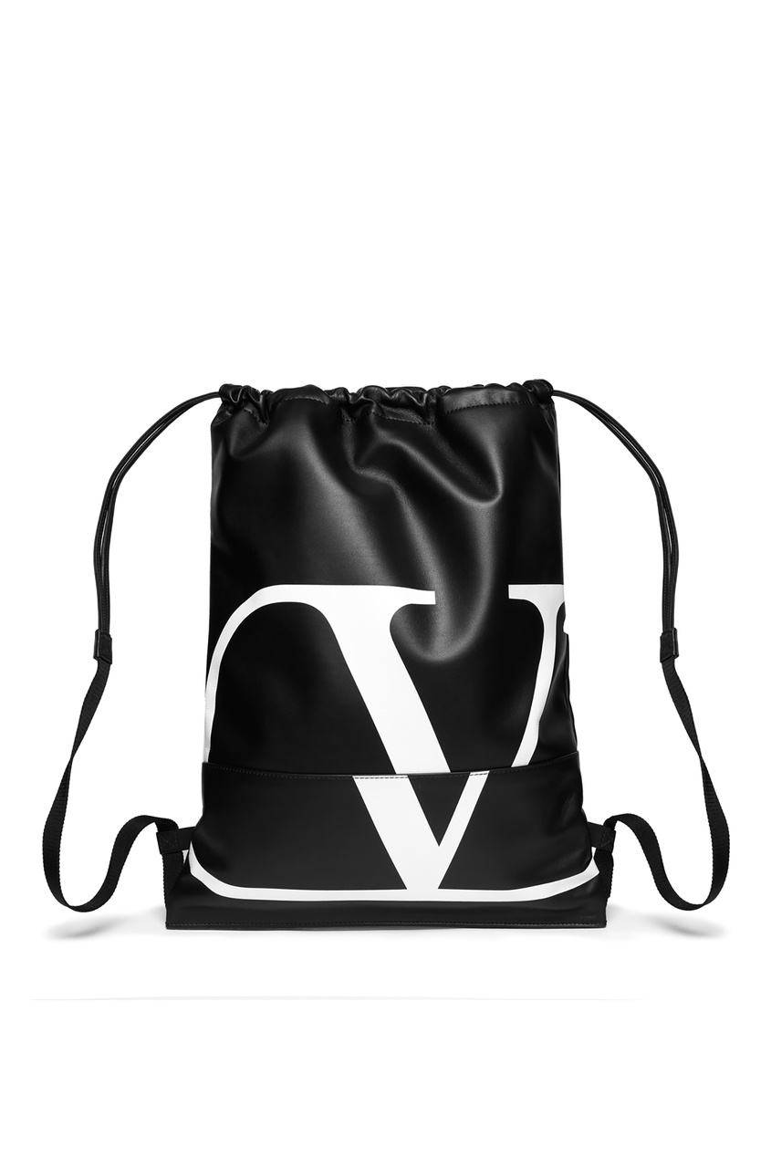 фото Кожаный рюкзак-мешок с узкими лямками Valentino
