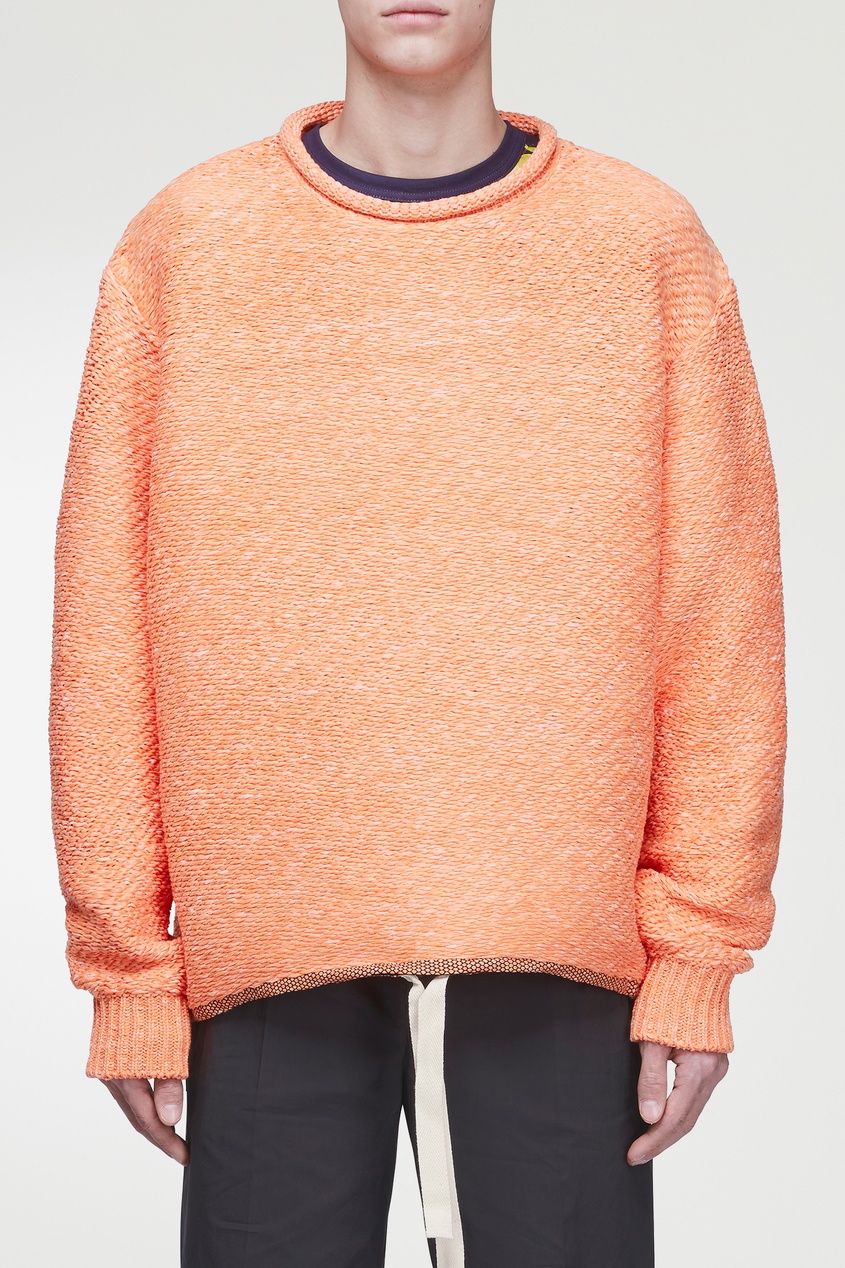 фото Объемный свитер оранжевого цвета Acne studios