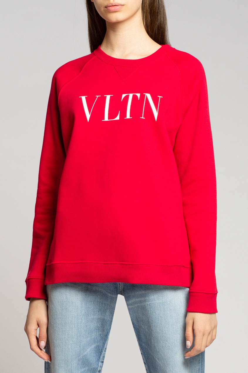 фото Красный свитшот с логотипом Valentino
