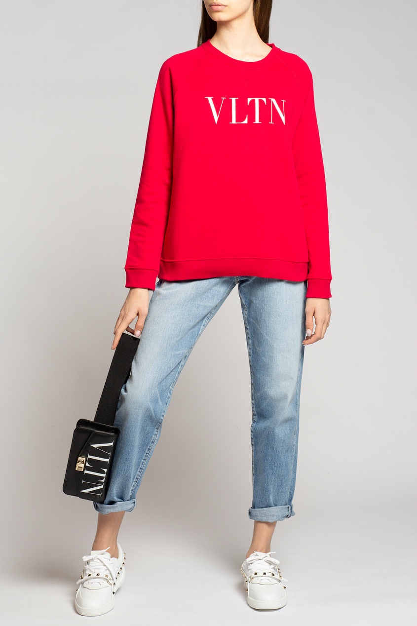 фото Красный свитшот с логотипом Valentino