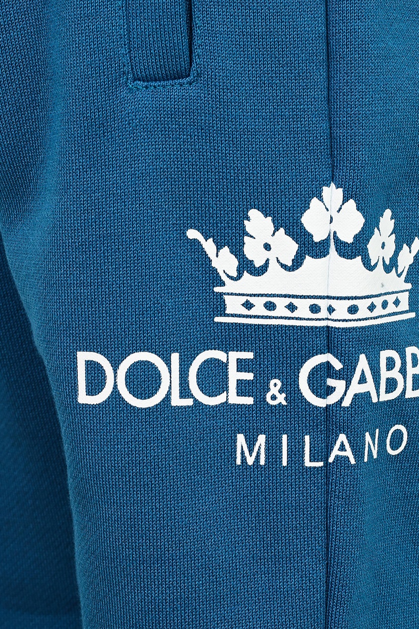 фото Голубые трикотажные брюки dolce&gabbana