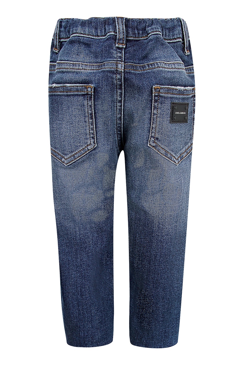 фото Синие джинсы с потертым эффектом dolce&gabbana