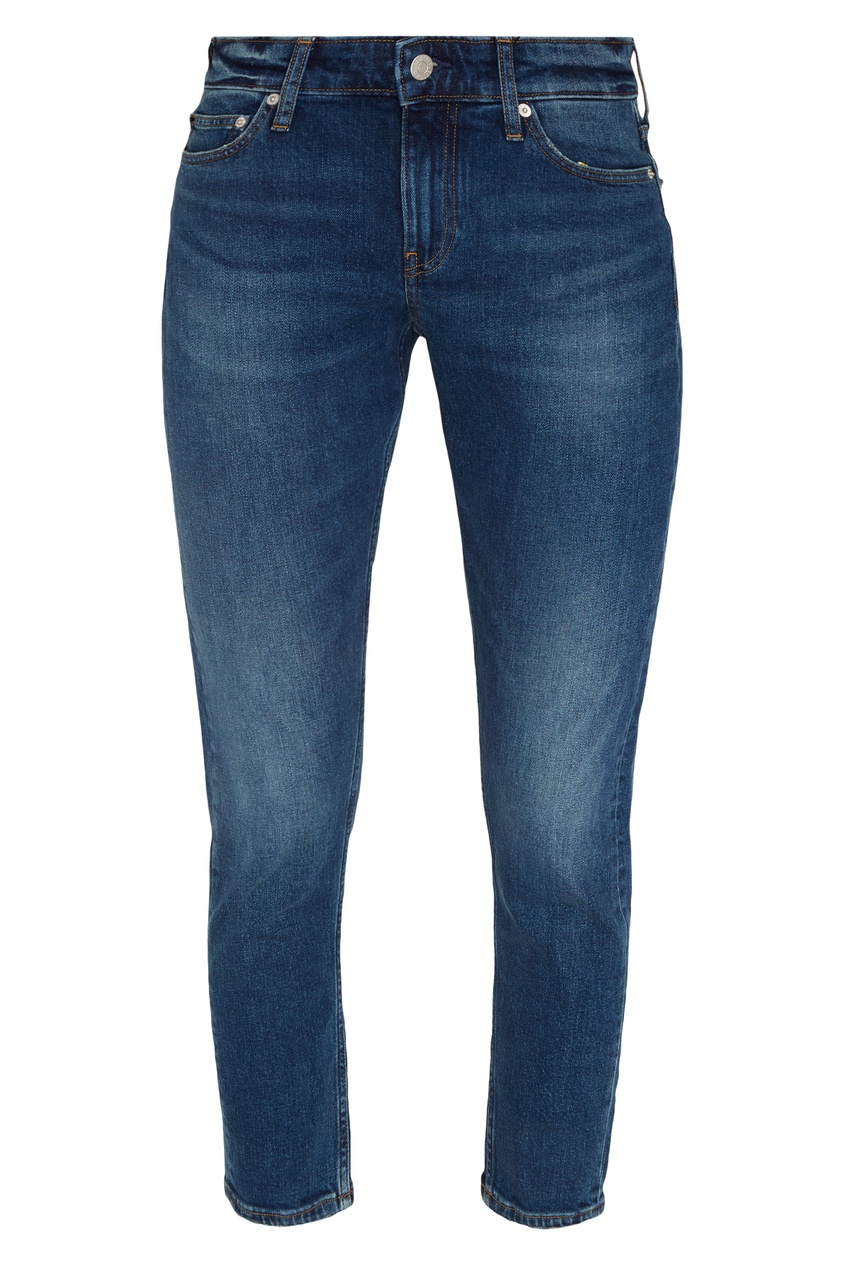 фото Синие джинсы с потертостями calvin klein