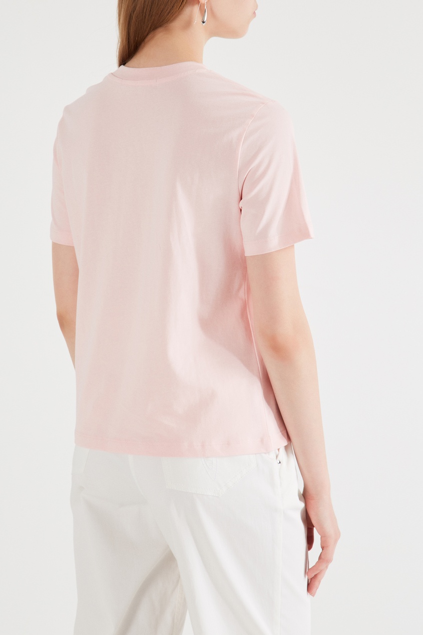 фото Розовая футболка с логотипами calvin klein