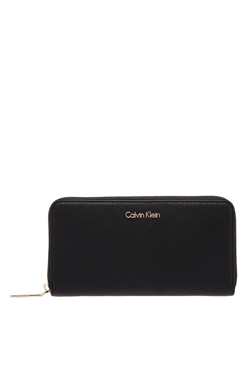 фото Черный кошелек с логотипом calvin klein