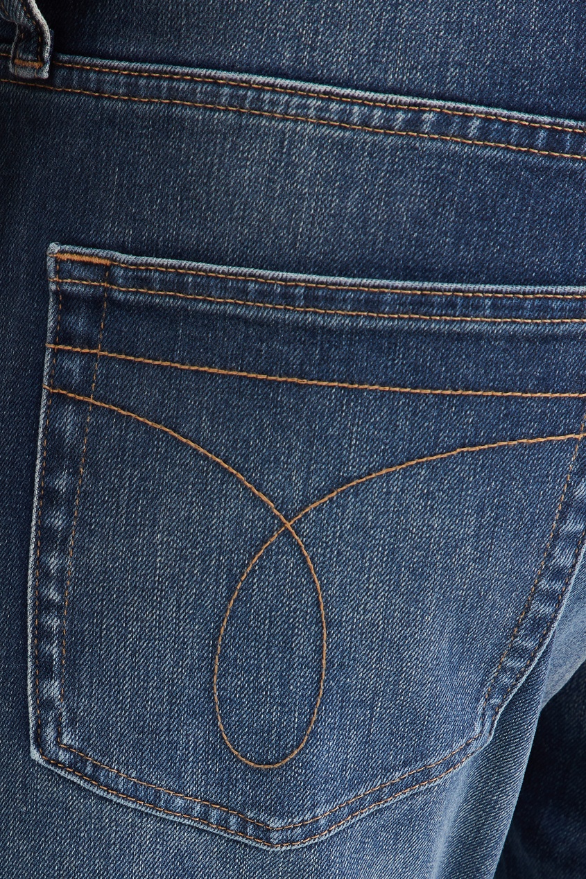 фото Темно-синие джинсы с заломами calvin klein