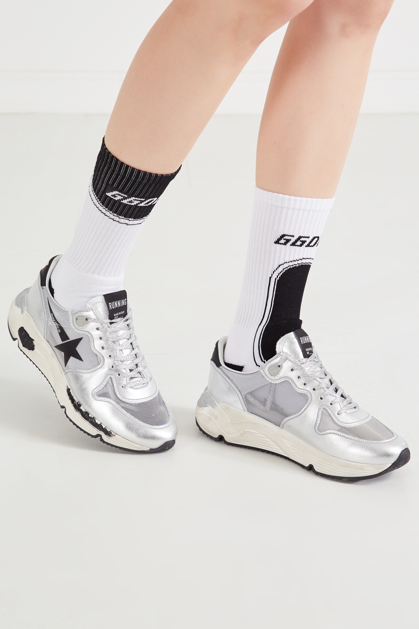 

Серебристые кроссовки Running Sole, Серебряный