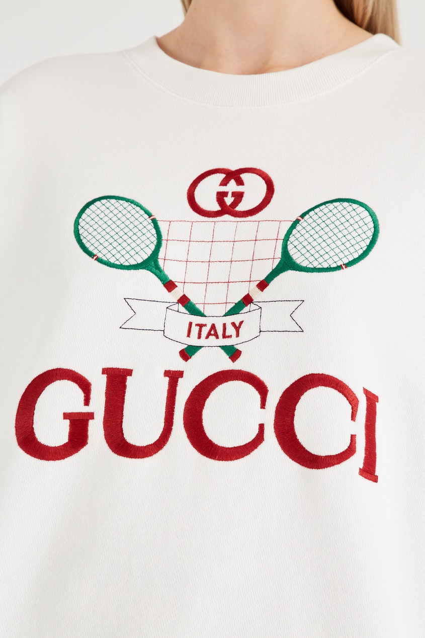 

Свитшот оверсайз Gucci Tennis, Белый