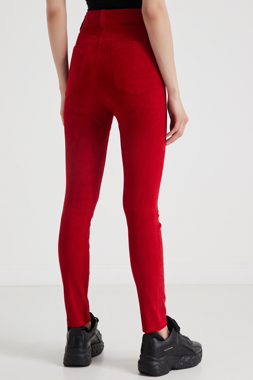 фото Красные кожаные брюки unravel project