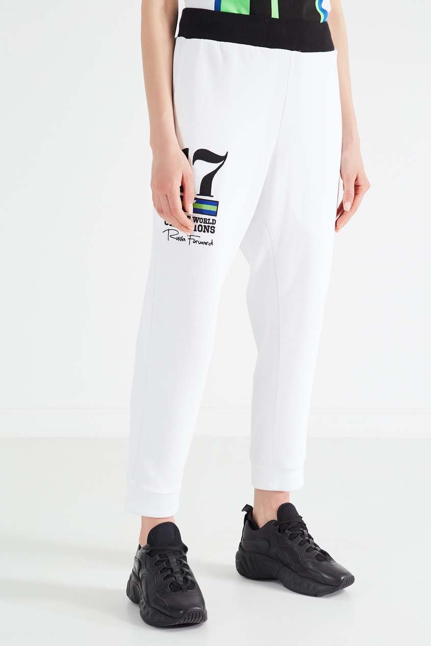 фото Белые брюки с контрастным поясом Fwdlab