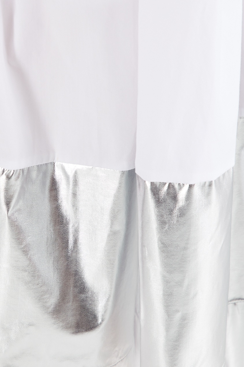 фото Комбинированное серебристо-белое платье sara roka