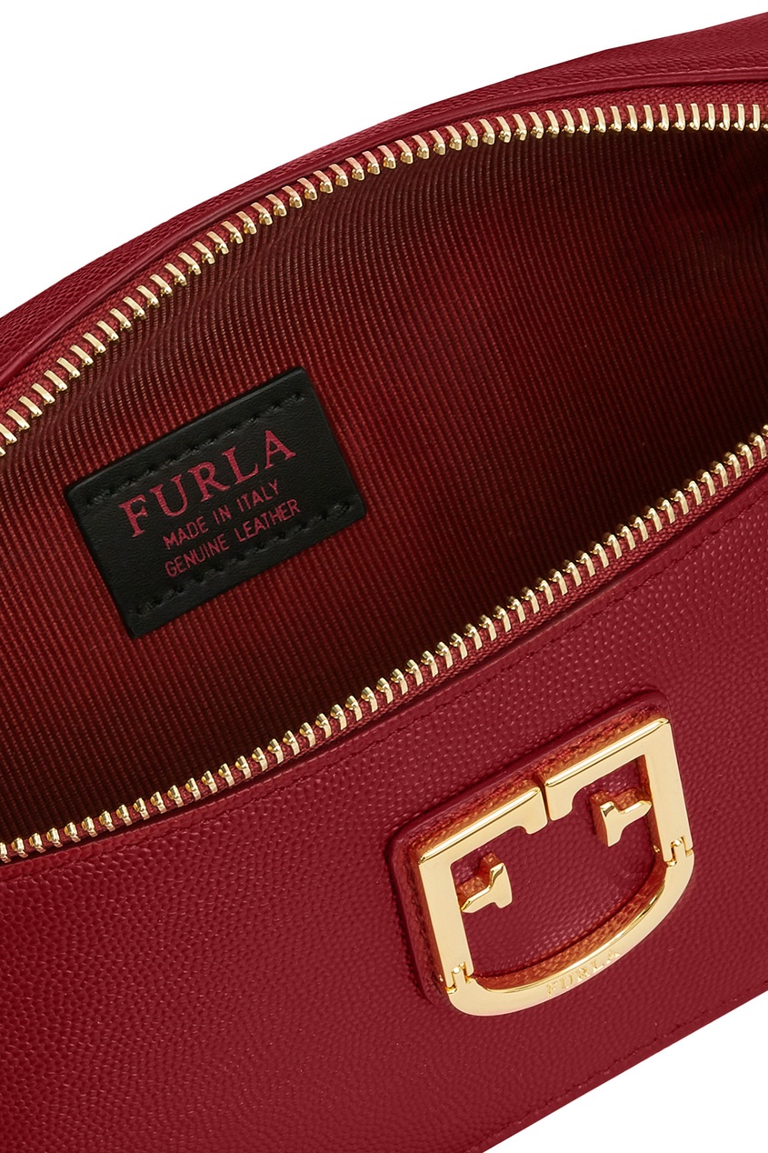 фото Бордовая сумка на пояс Furla