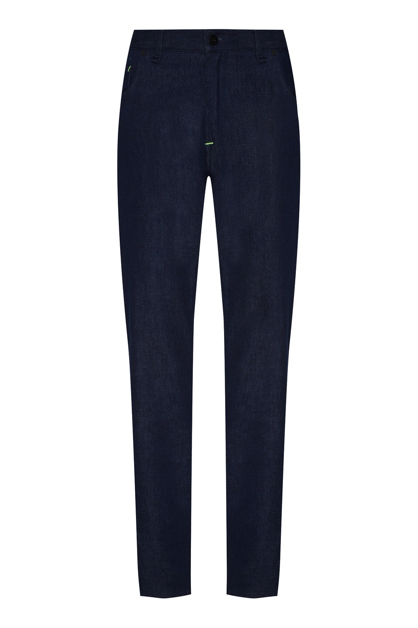 фото Темно-синие прямые классические джинсы Fendi