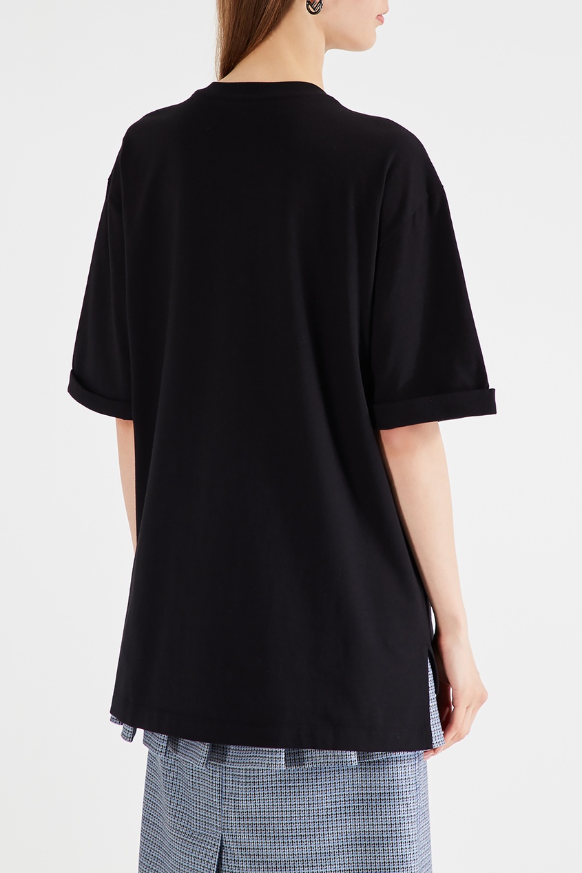 фото Хлопковая футболка черного цвета Fendi