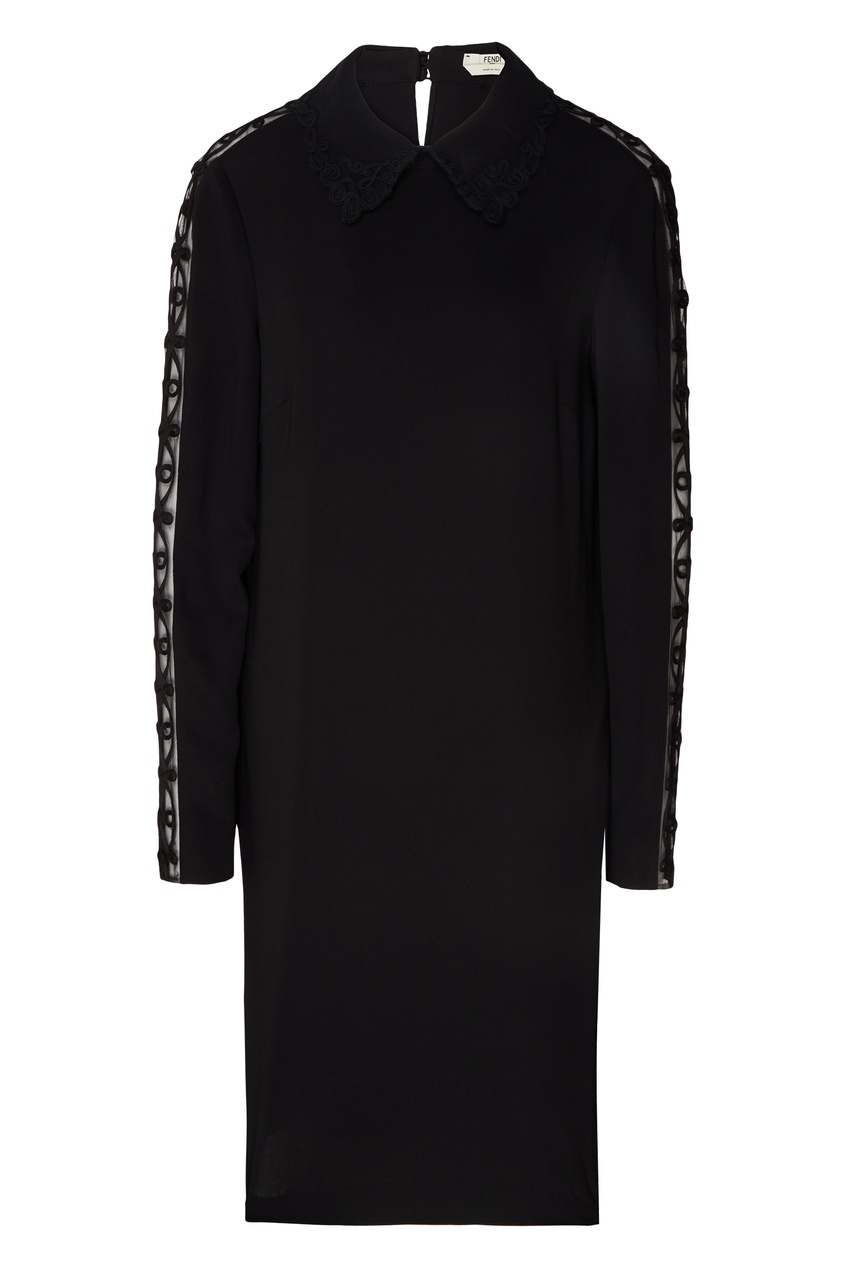 фото Черное платье с вышивкой Fendi