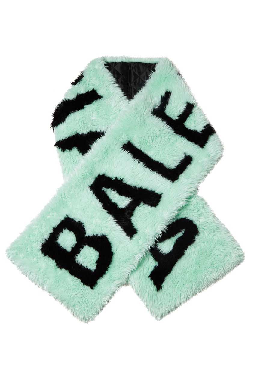 фото Бирюзовый шарф с логотипом Balenciaga