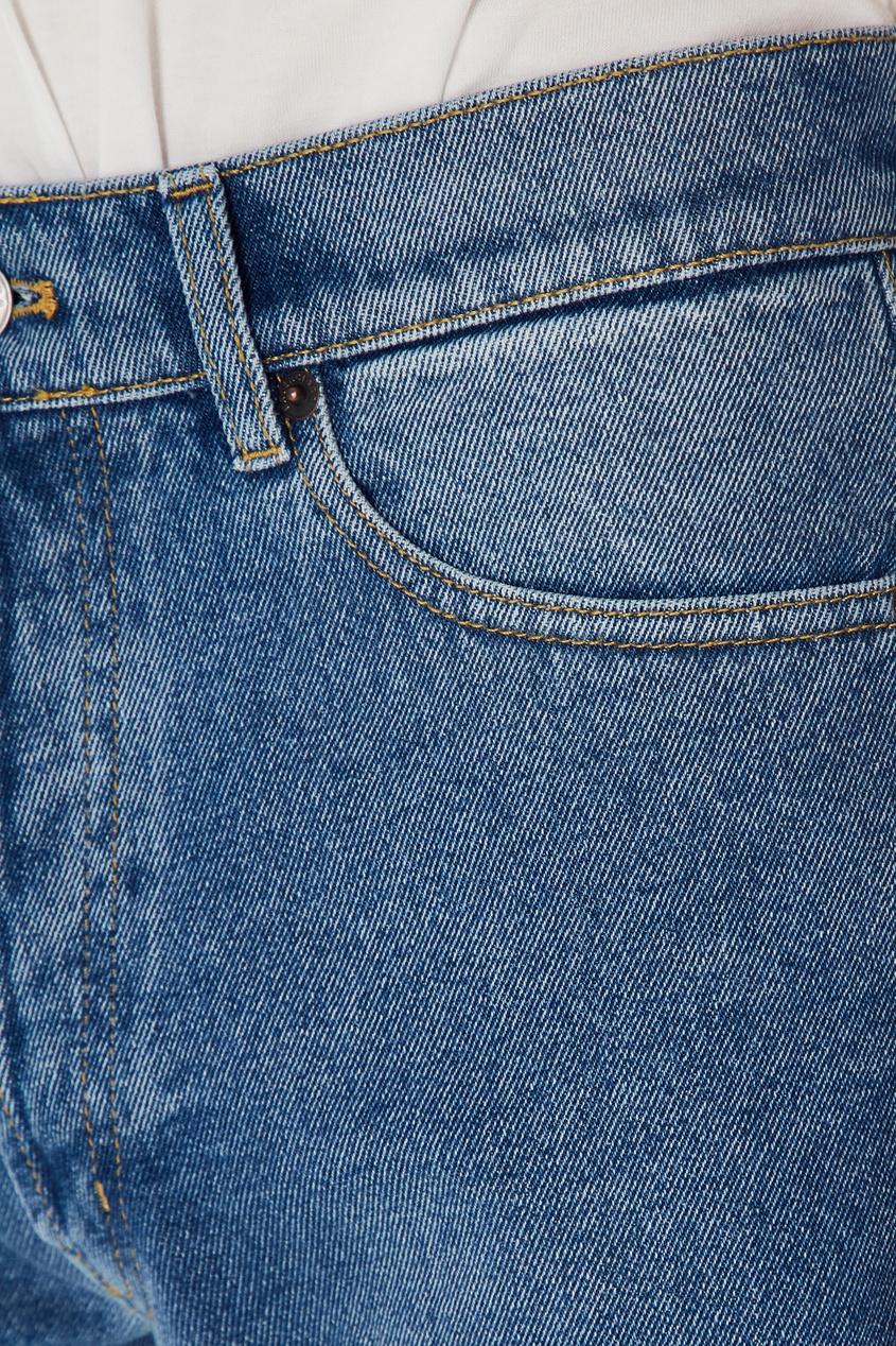 фото Голубые джинсы с потертостями balenciaga