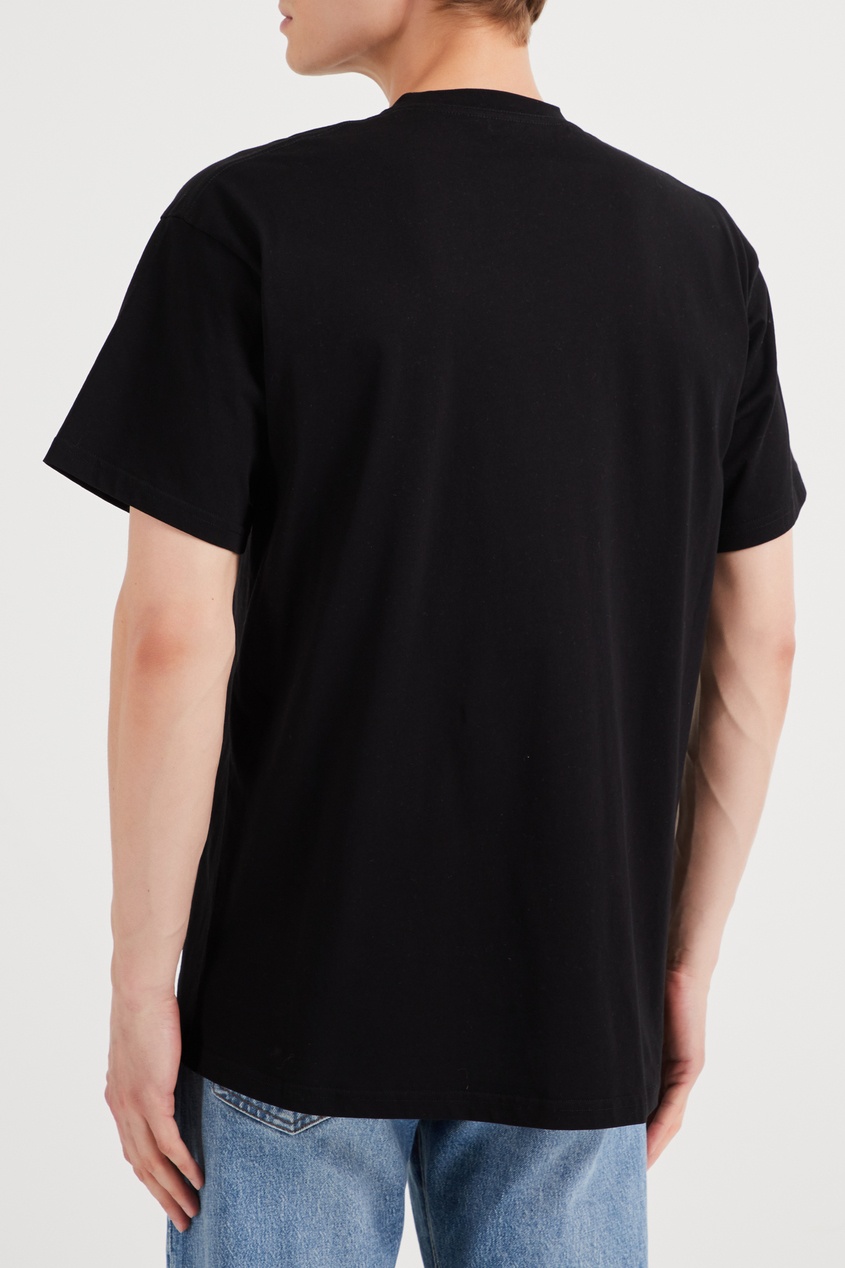 фото Черная футболка с логотипом Balenciaga man