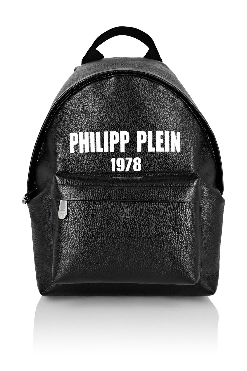 фото Рюкзак из кожи с надписью philipp plein