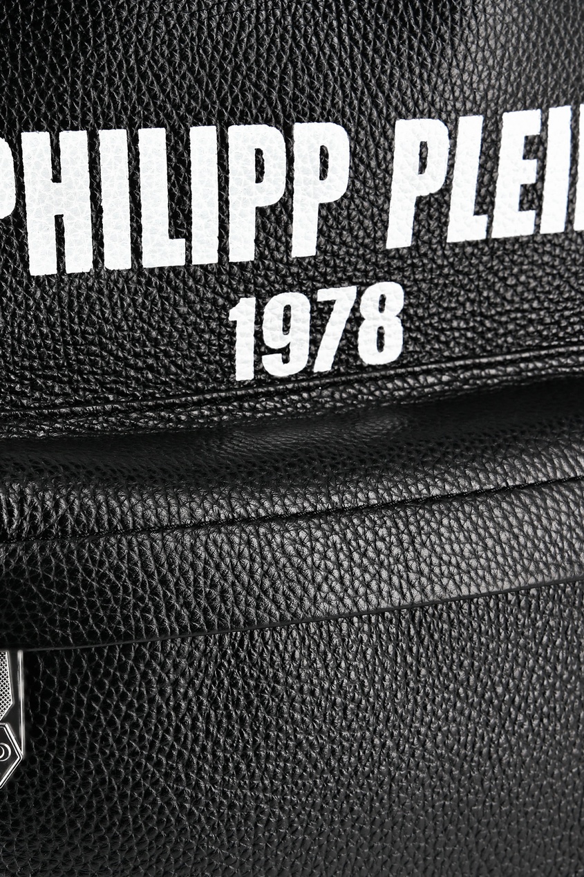 фото Рюкзак из кожи с надписью philipp plein