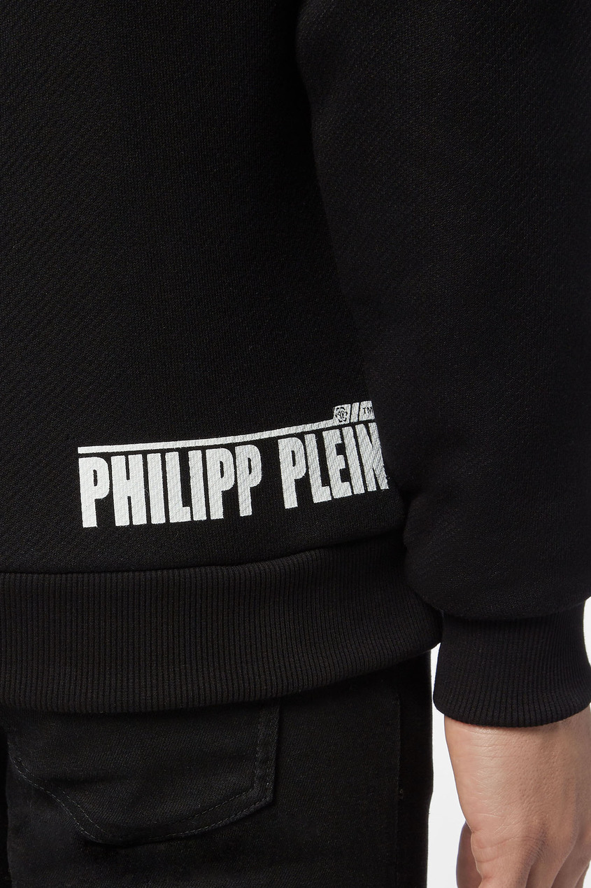 фото Свитшот черного цвета с вышивкой Philipp plein