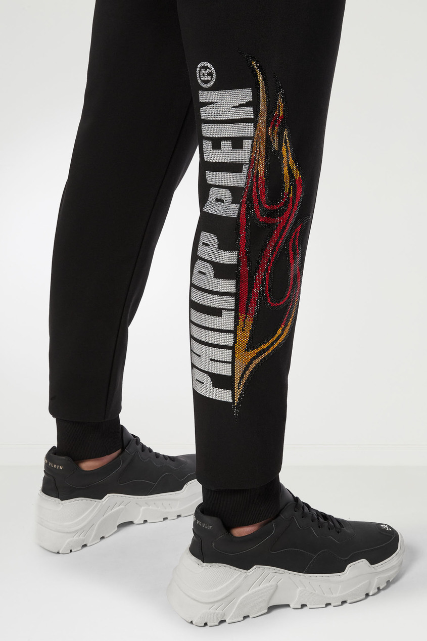 фото Спортивные брюки с пламенем philipp plein