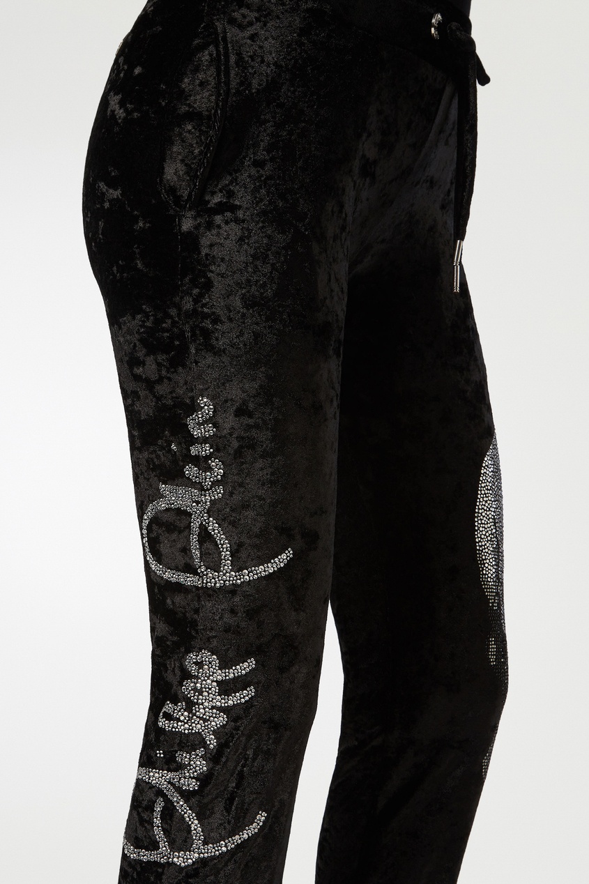 фото Бархатные спортивные брюки с черепом Philipp plein