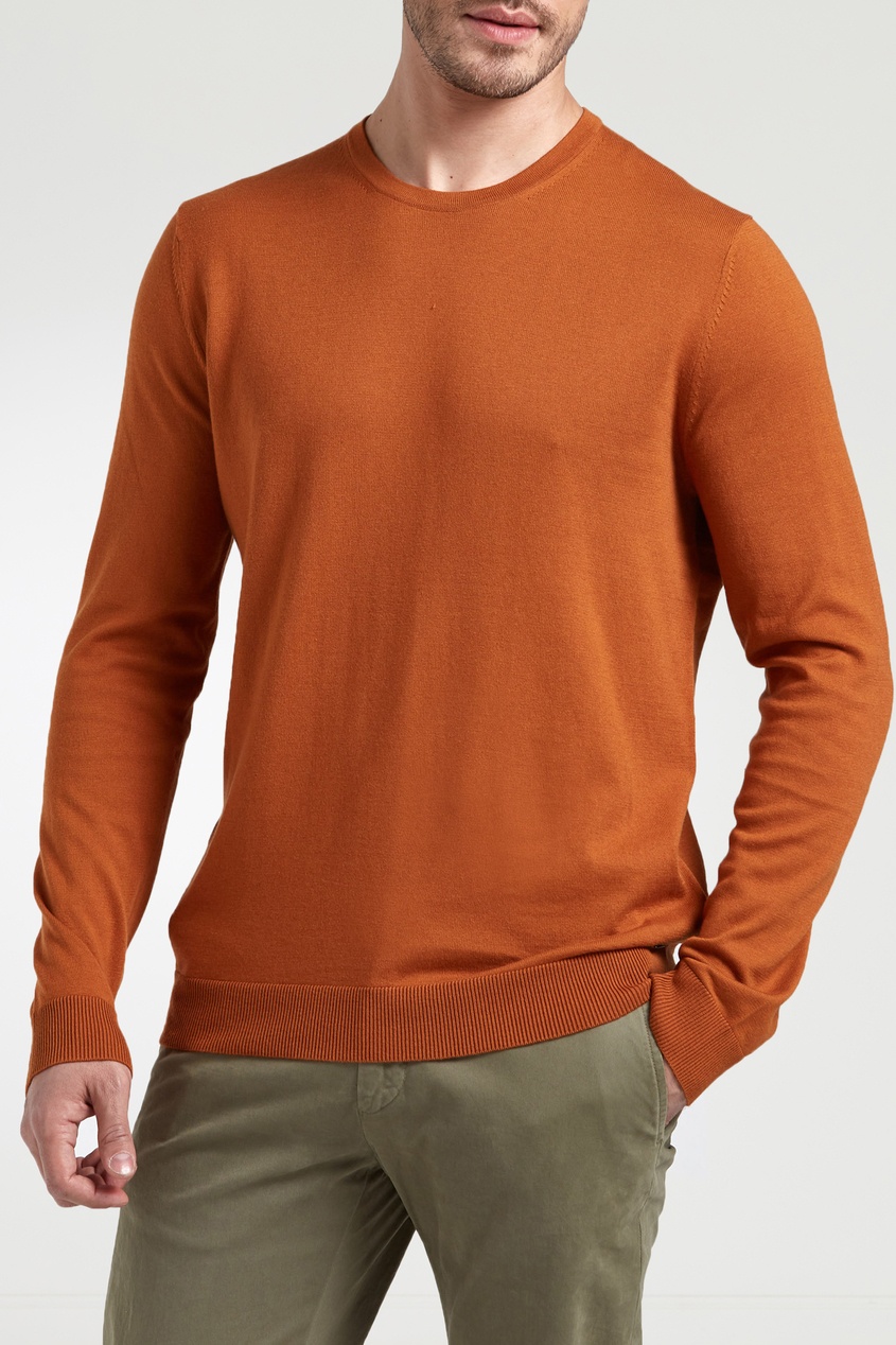 фото Терракотовый свитер с длинным рукавом Strellson