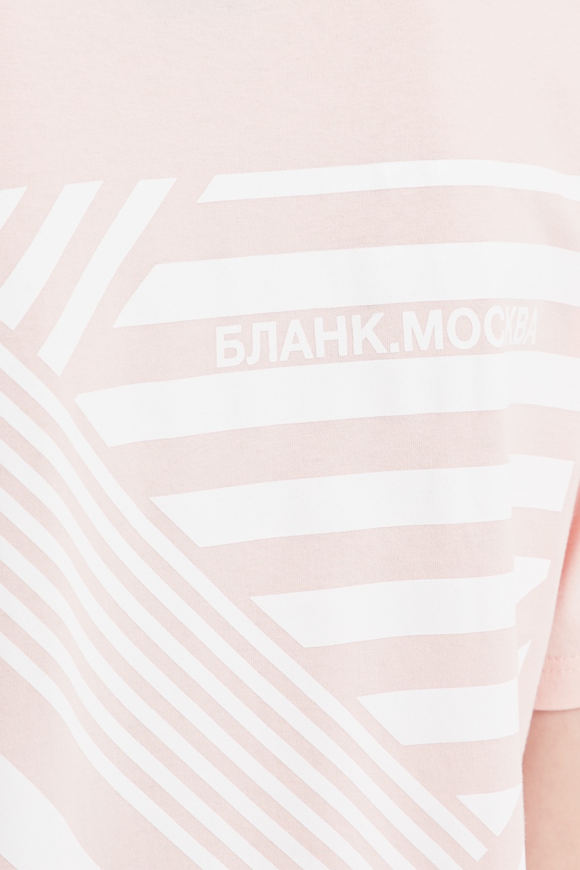 

Розовая хлопковая футболка, Розовый