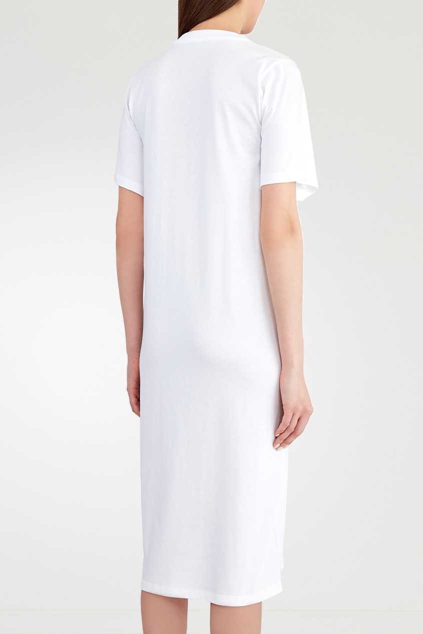 Платье футболка белое