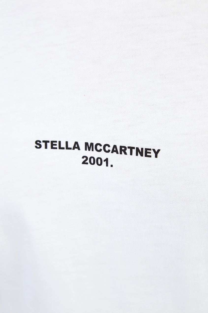 фото Белое платье-футболка с логотипом Stella mccartney