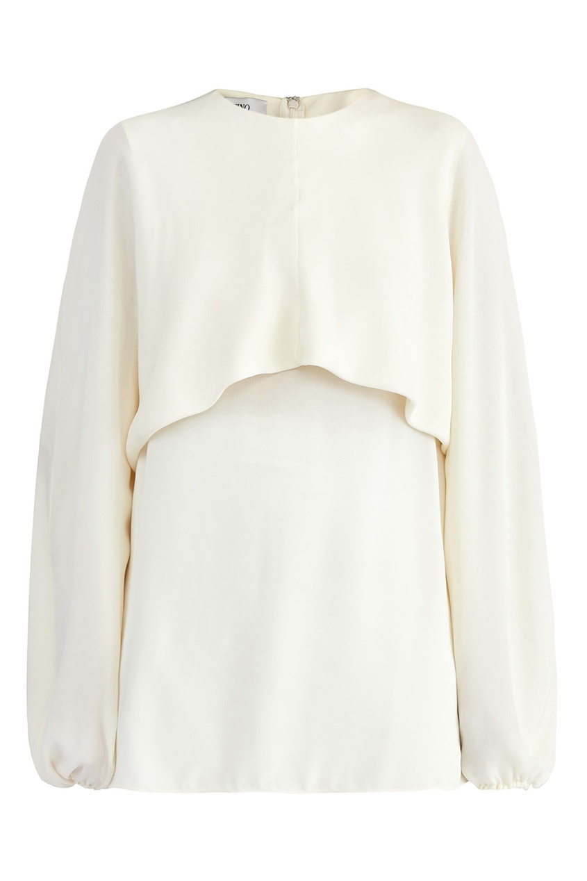 фото Двуслойная блузка цвета экрю Valentino