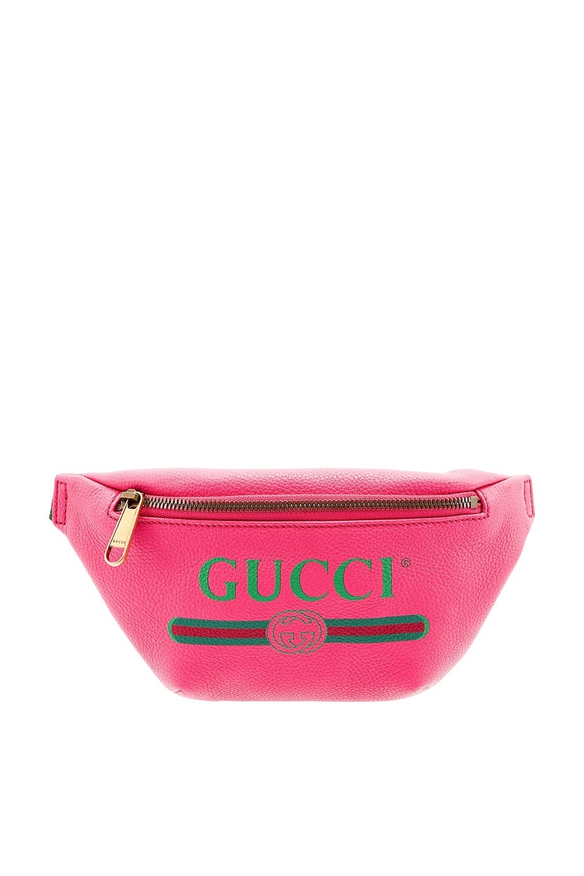 фото Поясная сумка цвета фуксия Gucci Print