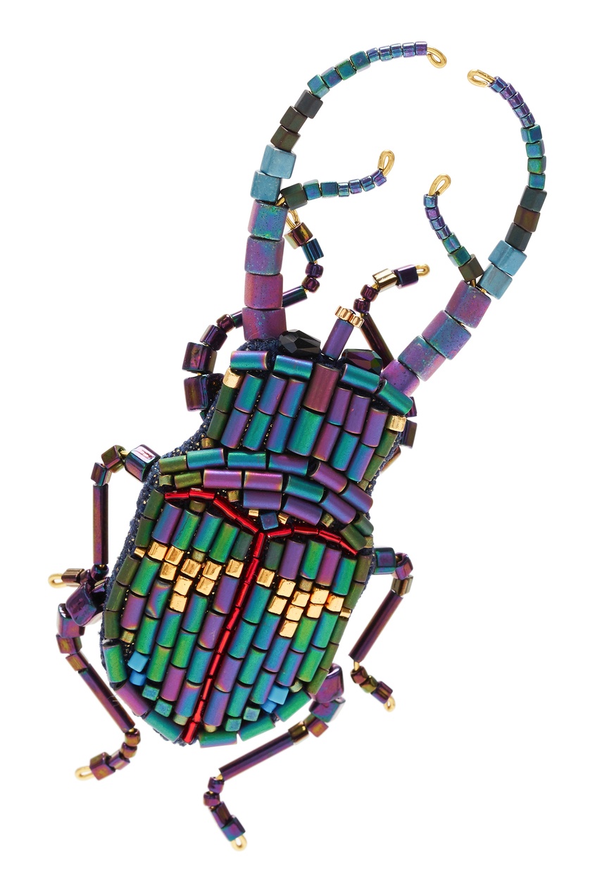 

Брошь в виде матового жука радужного цвета, Multicolor