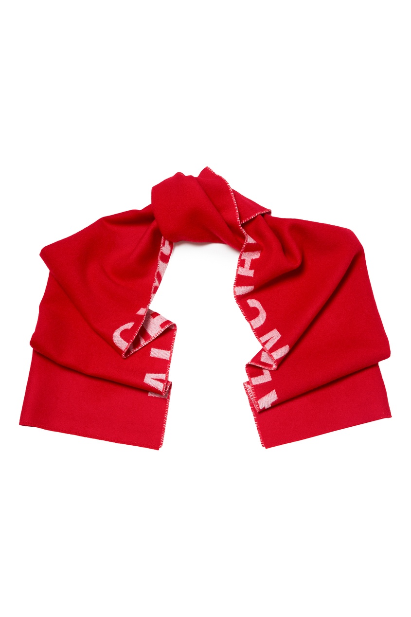 фото Красный шарф с крупным логотипом Balenciaga