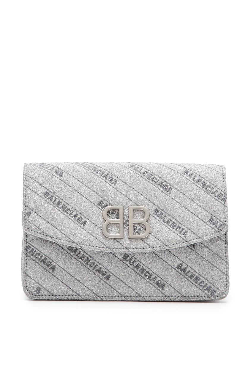 фото Серебристая сумка BB Wallet On Chain Balenciaga