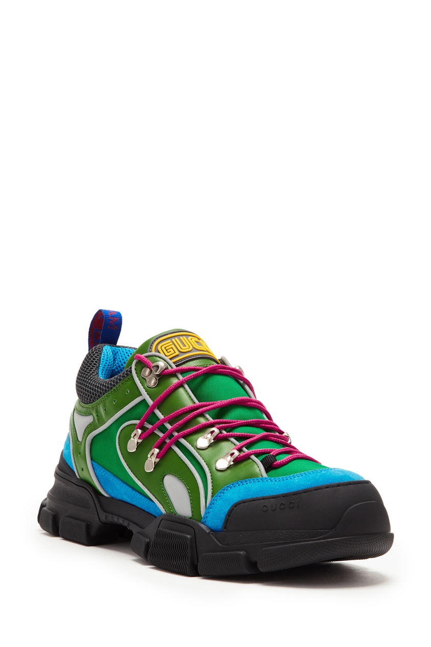фото Разноцветные комбинированные кроссовки flashtrek gucci