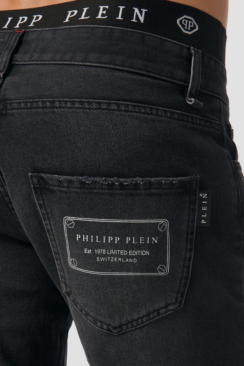 фото Черные джинсовые шорты philipp plein