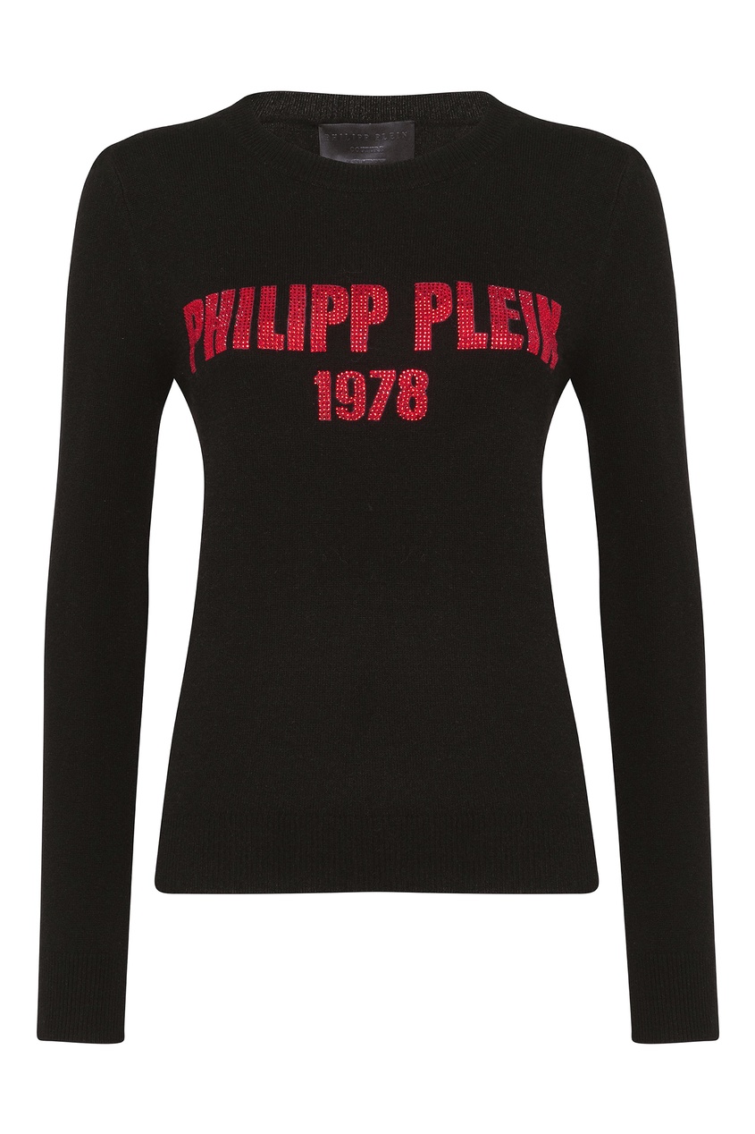 фото Черный свитер с надписью philipp plein