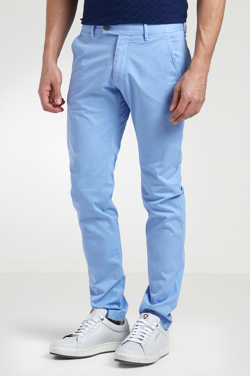 Голубые брюки мужские