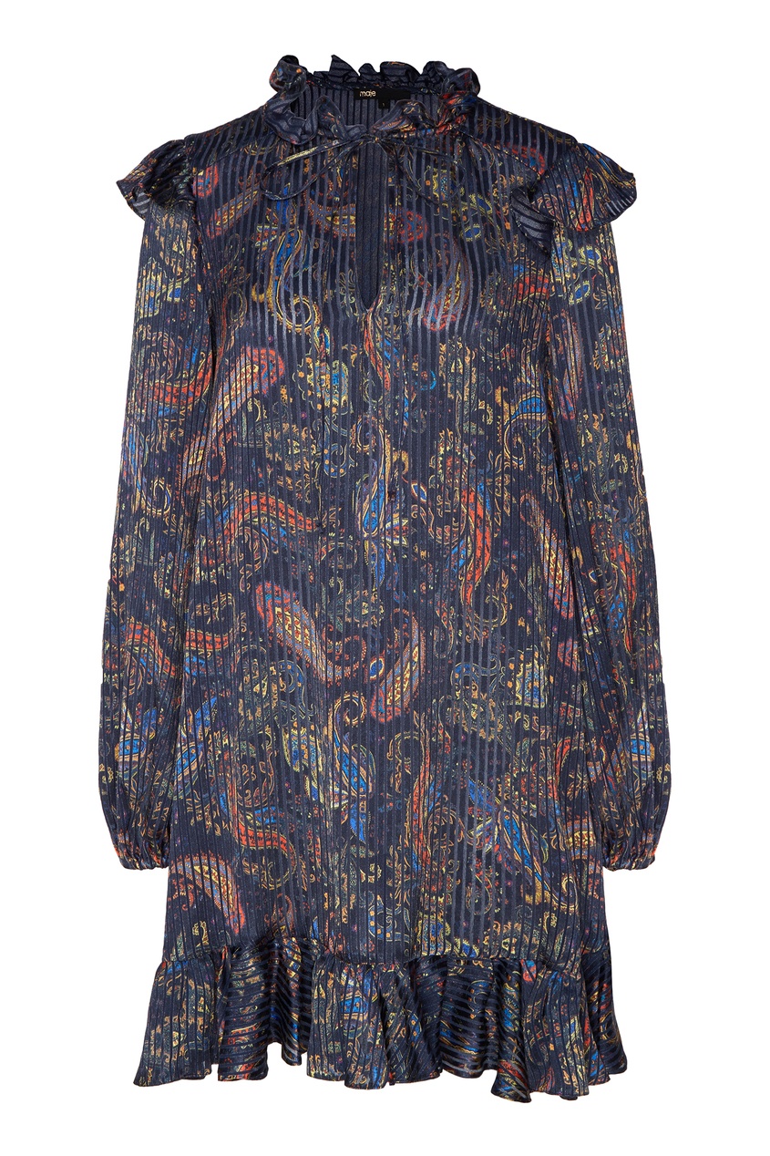 фото Свободное платье мини с принтом maje
